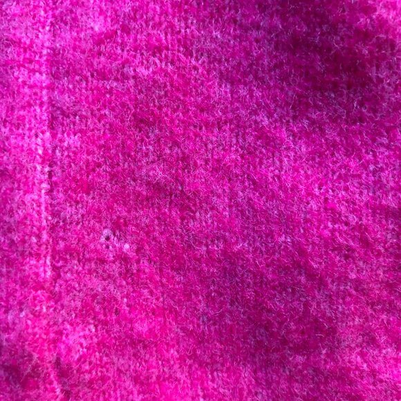 LOFT Womens XS Hot Pink Sweater Silver Sequin Stars Wool Blend READ - Picture 10 of 10